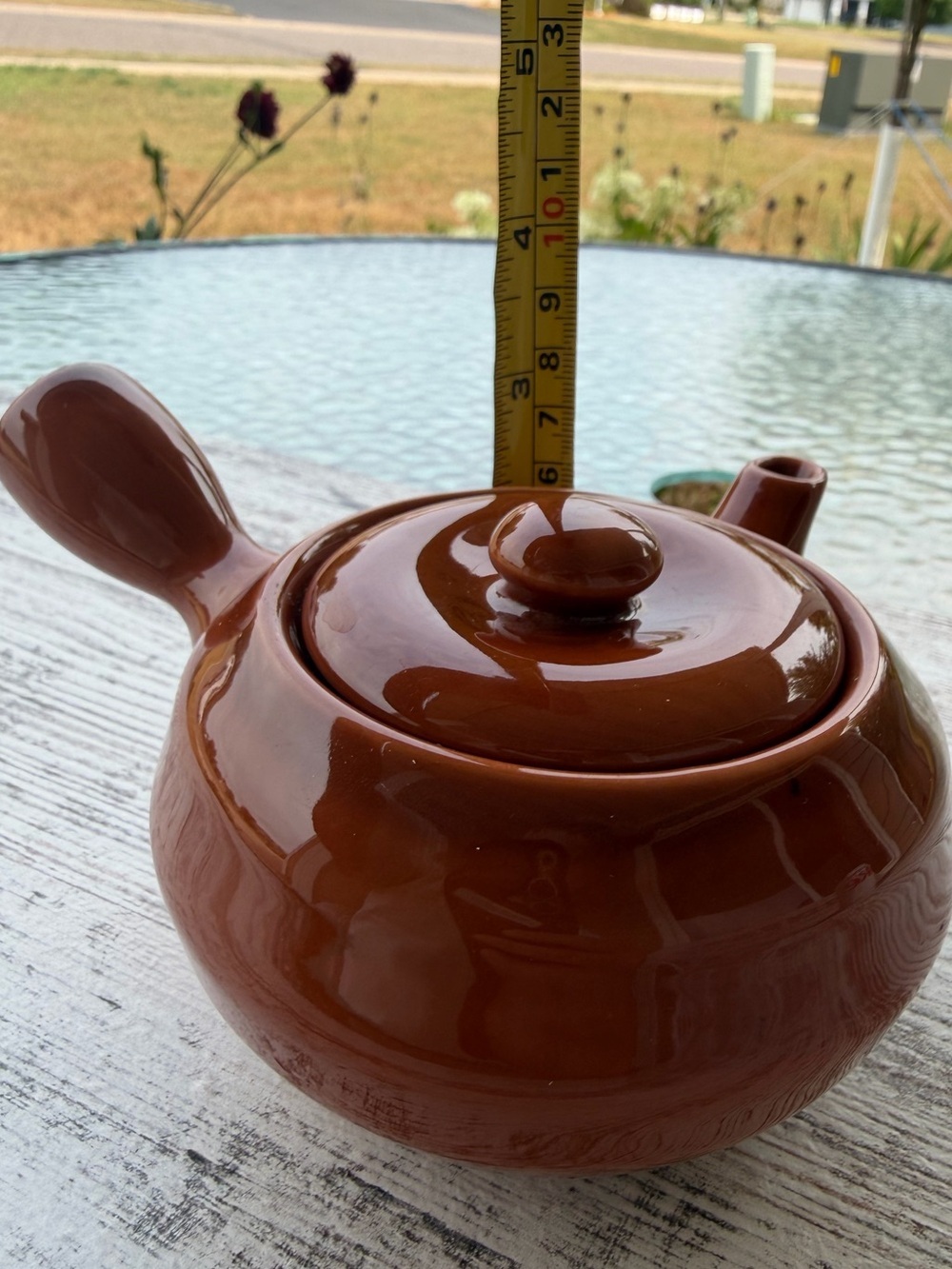 VTG Kyusu Japanese Rust Color Glazed Teapot - Picture 6 of 8